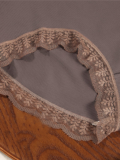 4 Pieces Women Artsy Lace Spliced High Waist Underwear