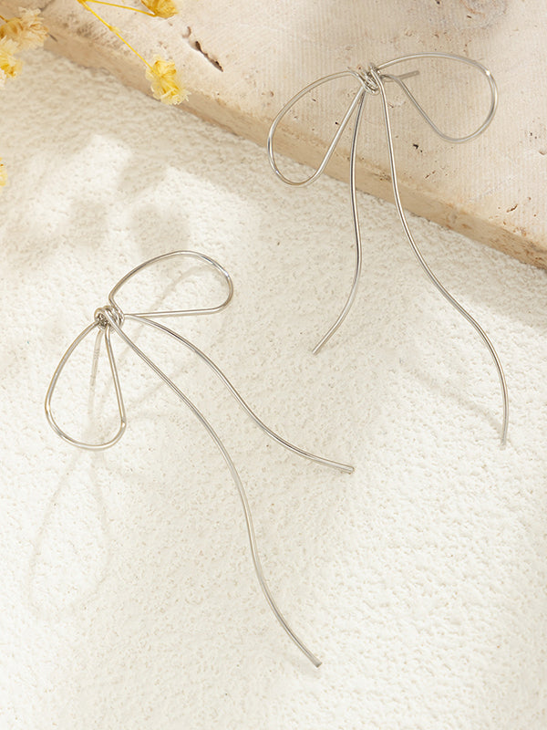 Bowknot Geometric Drop Earrings