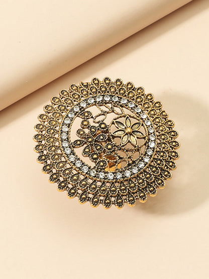 Flower Shape Geometric Hollow Rings Accessories