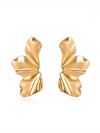 Flower Shape Solid Color Earrings Accessories