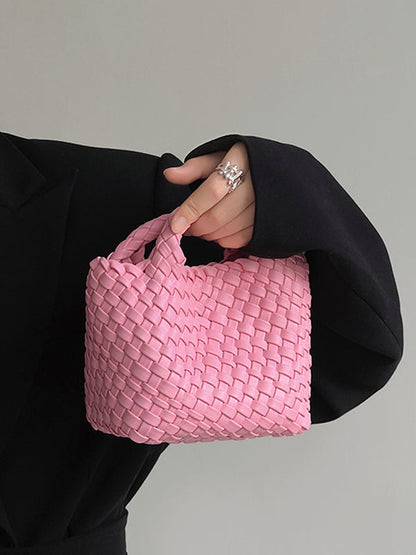 Solid Color Woven Bags Crossbody Bags Handbags