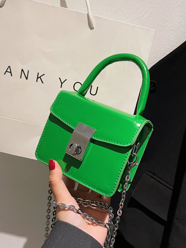 Chains Solid Color Crossbody Handbags