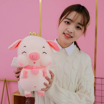 Cute Angel Pig with crown