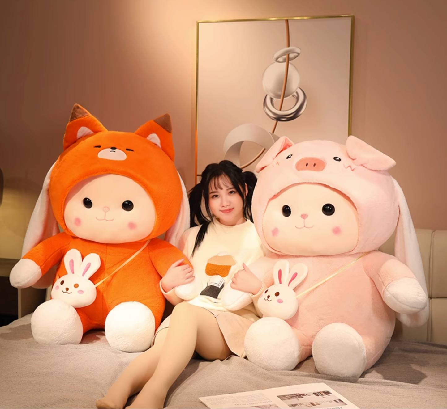 Cute Rabbit Doll Pillow Plush Toy