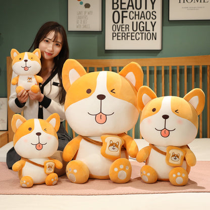 Cute Shiba Inu with Toast Plushie