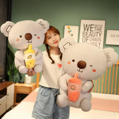 Kawaii Koala Holding Bubble Tea