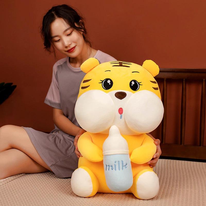 Tiger Hug baby bottle Plush Toy