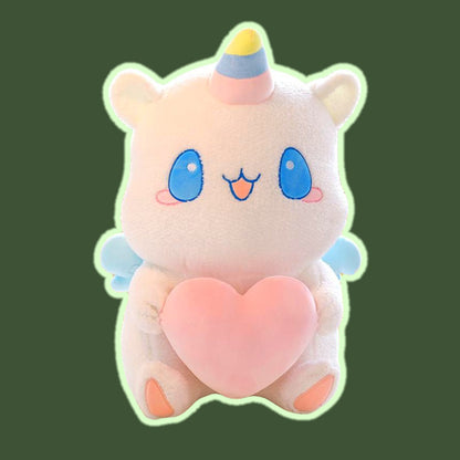 Unicorn Stuffed Animal with Pink Heart