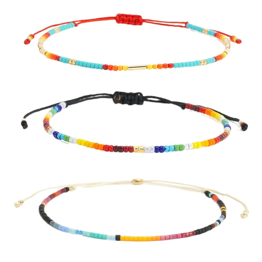 Bohemian Round Seed Bead Wax line Copper  Beaded Bracelets