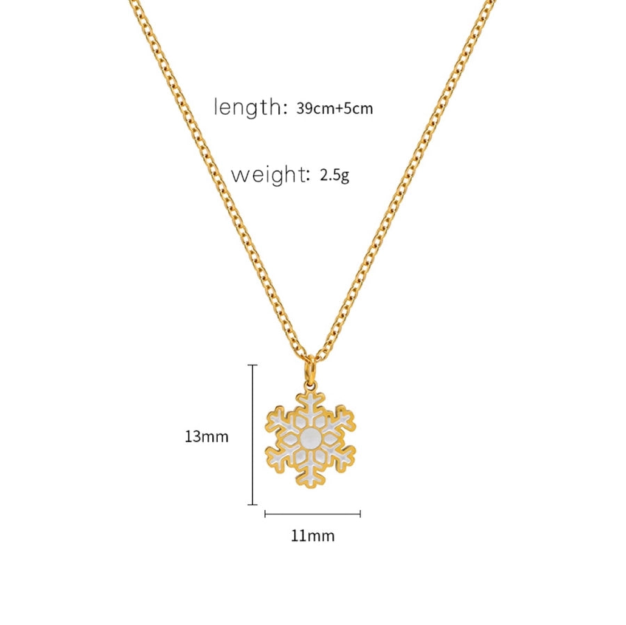 Jewelry Cute Christmas Hat Christmas Tree Christmas Socks Titanium Steel 18K Gold Plated Plating Pendant Necklace