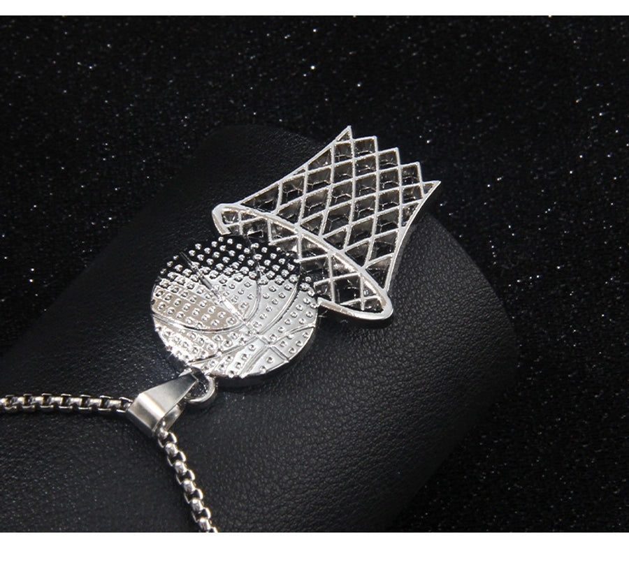 Hip-Hop Basketball 201 Stainless Steel Alloy Unisex Pendant Necklace