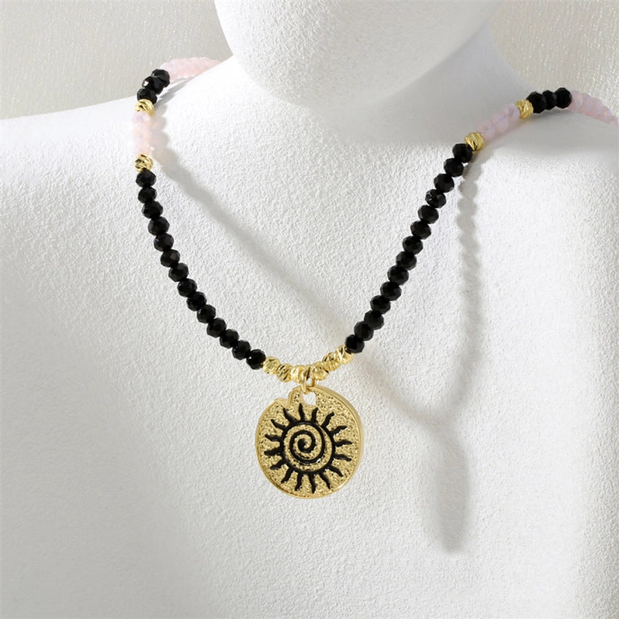 IG Style Sun Glass Copper Beaded Chain Beaded Necklaces