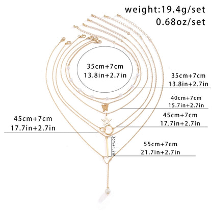 Jewelry Retro Star Heart Shape Arylic Alloy Copper Plating Pendant Necklace