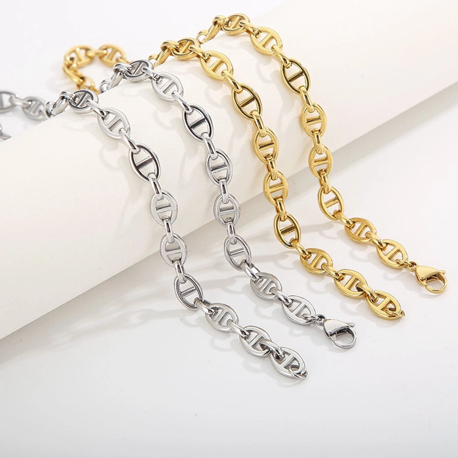 Jewelry Elegant Square Heart Shape 304 Stainless Steel 18K Gold Plated Enamel Necklace