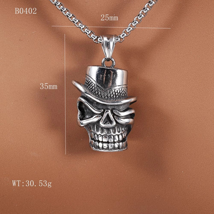 Hip-Hop Retro Skull 304 Stainless Steel Unisex