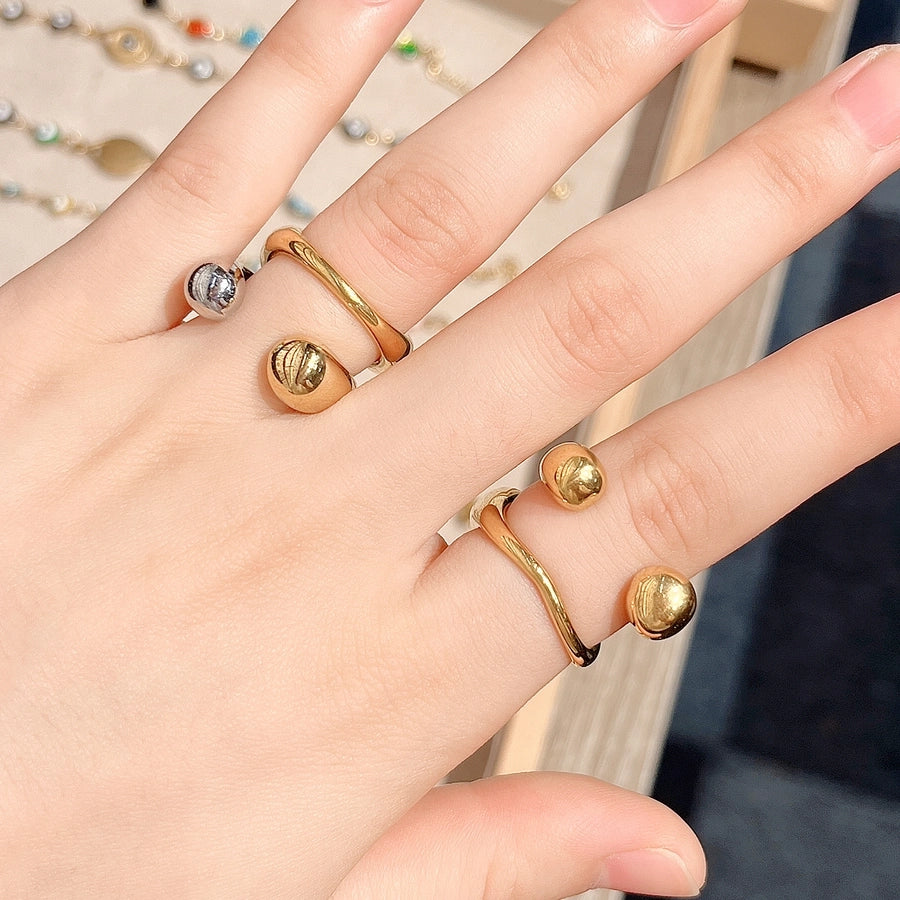 Jewelry Simple Style Commute Geometric 304 Stainless Steel Open Rings