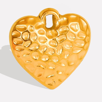 1 Piece 304 Stainless Steel 18K Gold Plated Heart Shape Pendant