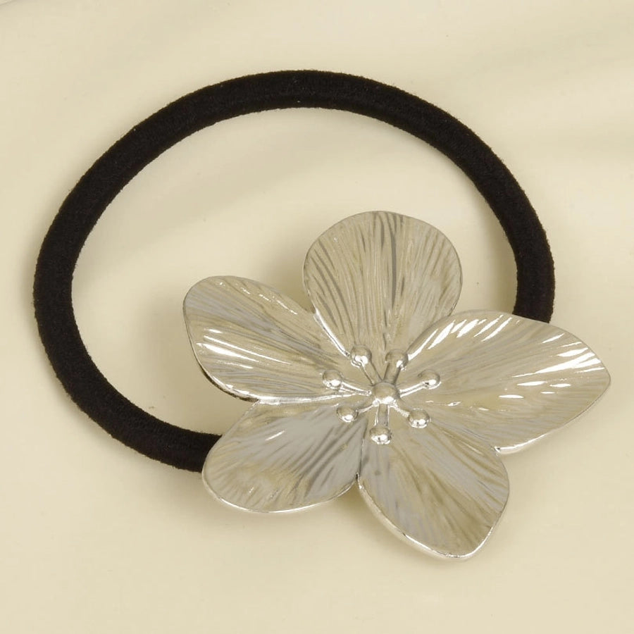 Women's Simple Style Flower 304 Stainless Steel Plating Hair Tie