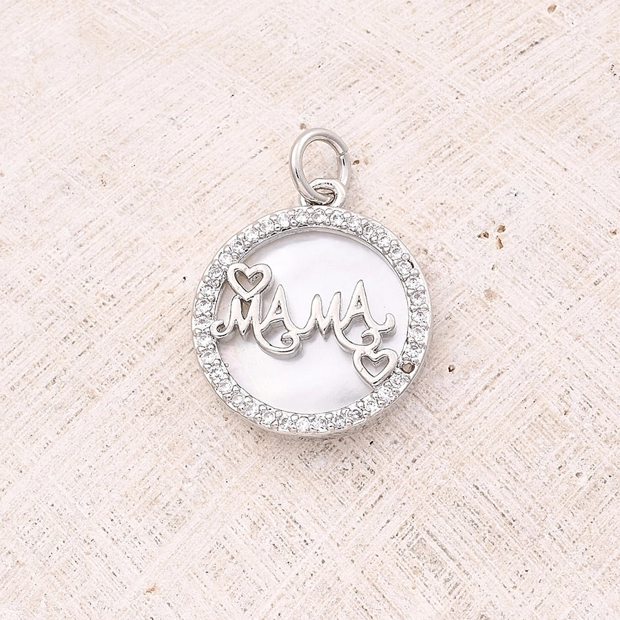 1 Pc/Package 17.5x15.5mm Hole 3~3.9mm Copper Shell 18K Gold Plated White Gold Plated Round Letter Life Tree Polished Pendant Jewelry Accessories