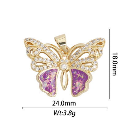 1 Piece Copper Butterfly Fish Tail Pendant