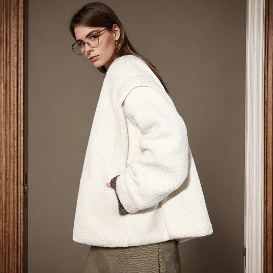 Women's Vacation Simple Style Solid Color Zipper Coat