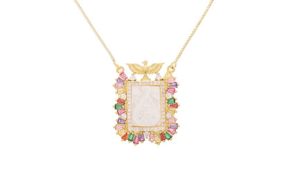 Jewelry Vintage Style Classic Style Geometric Copper Zircon Plating Pendant Necklace