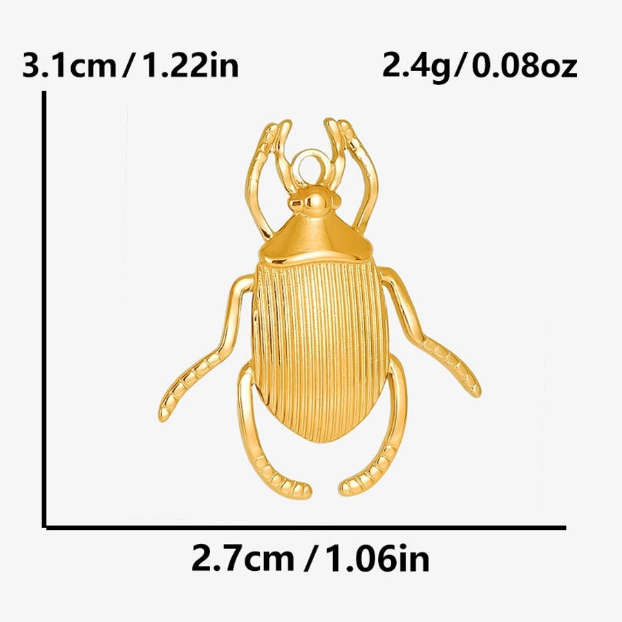 1 Piece 27*31mm 304 Stainless Steel 18K Gold Plated Insect Pendant Jewelry Accessories