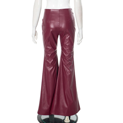Women's Daily Streetwear Solid Color Full Length Flared Pants