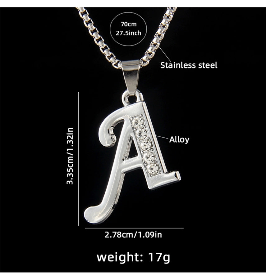 Simple Style letter 201 Stainless Steel Zinc alloy Unisex Pendant Necklace