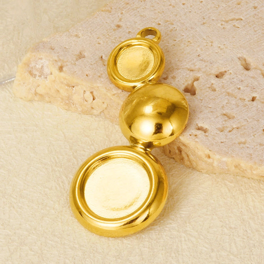 1 Piece 35*15mm 304 Stainless Steel 18K Gold Plated Geometric Pendant Jewelry Accessories