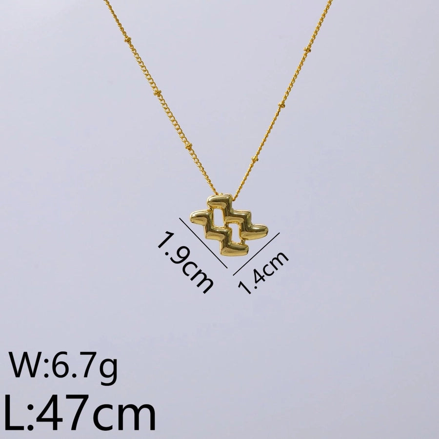 Jewelry IG Style Classic Style Commute Constellation 304 Stainless Steel 18K Gold Plated Pendant Necklace