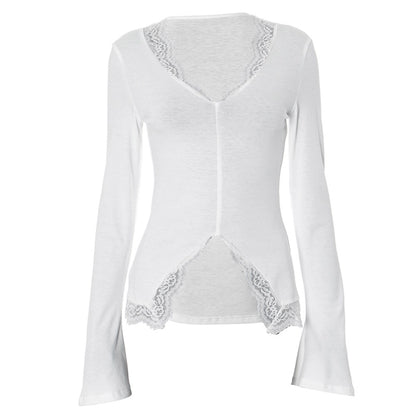 Women's T-shirt Long Sleeve Blouses Vacation Simple Style Solid Color