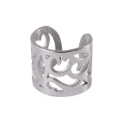 Steel Flower Pattern Ear Clip