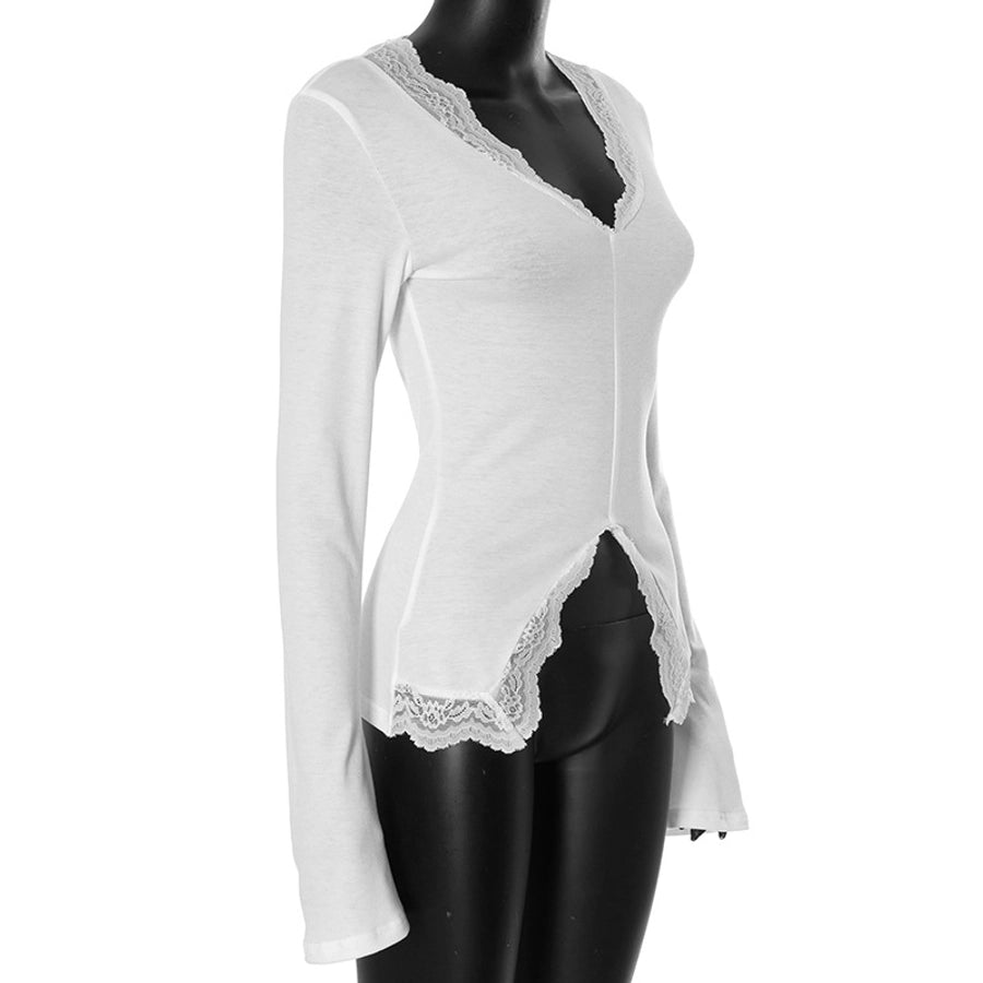 Women's T-shirt Long Sleeve Blouses Vacation Simple Style Solid Color