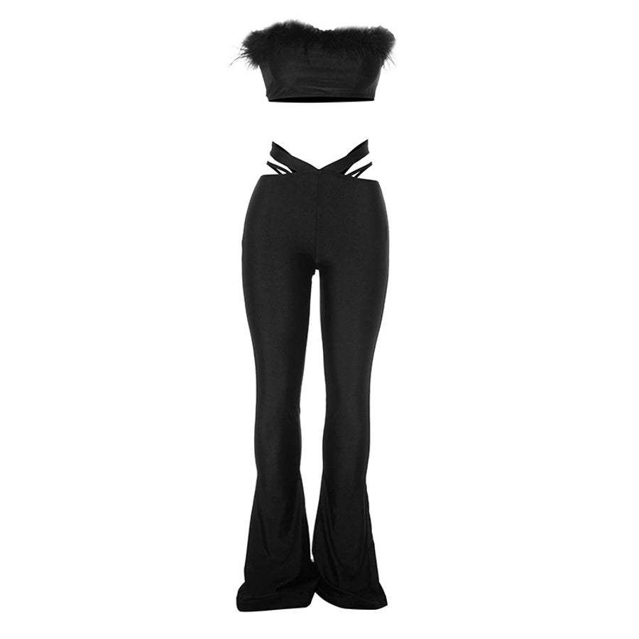 Daily Women's Streetwear Solid Color Spandex Polyester Pants Sets Pants Sets