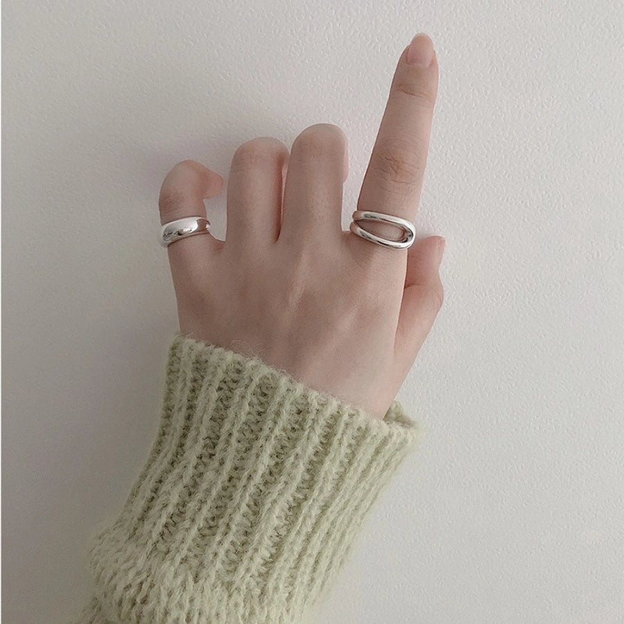 925 Sterling Silver Geometric Rings