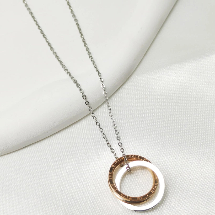 Jewelry Hip-Hop Punk Korean Style Letter Alloy Titanium Steel Diamond Necklace