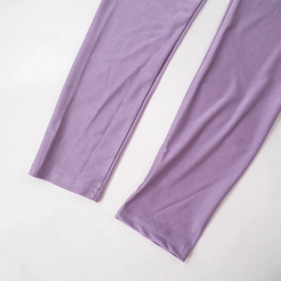 Daily Women's Streetwear Solid Color Spandex Polyester Pants Sets Pants Sets