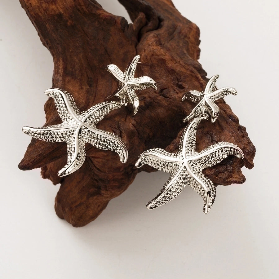 1 Pair Vacation Beach Starfish 304 Stainless Steel Stainless Steel Earrings
