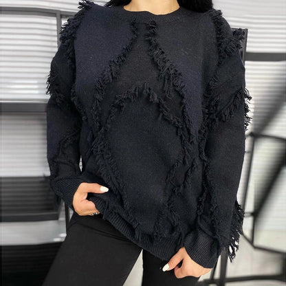 Women's Sweater Long Sleeve Sweaters & Cardigans Streetwear Solid Color