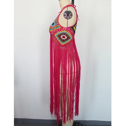 women's bohemian geometric cover ups