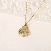 Fan-Shaped Shell Pendant