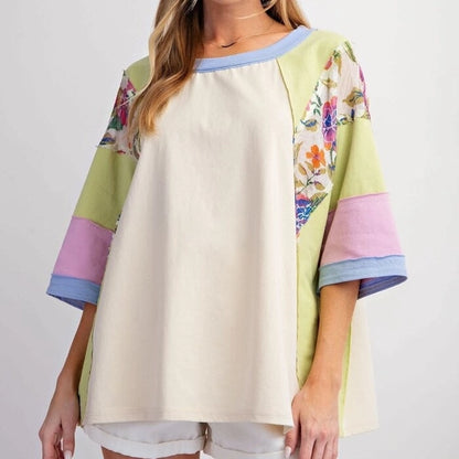 Hoodies & Sweatshirts 3/4 Length Sleeve Casual Streetwear Color Block Stripe