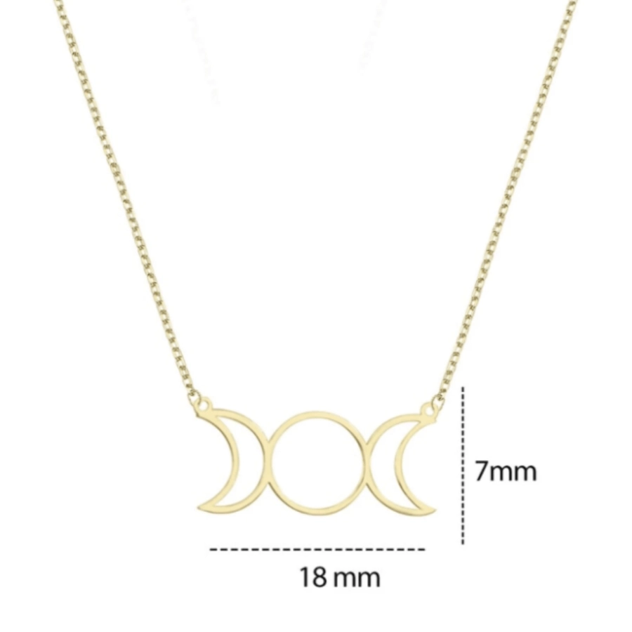 Jewelry Simple Style Sun Moon 304 Stainless Steel Pendant Necklace