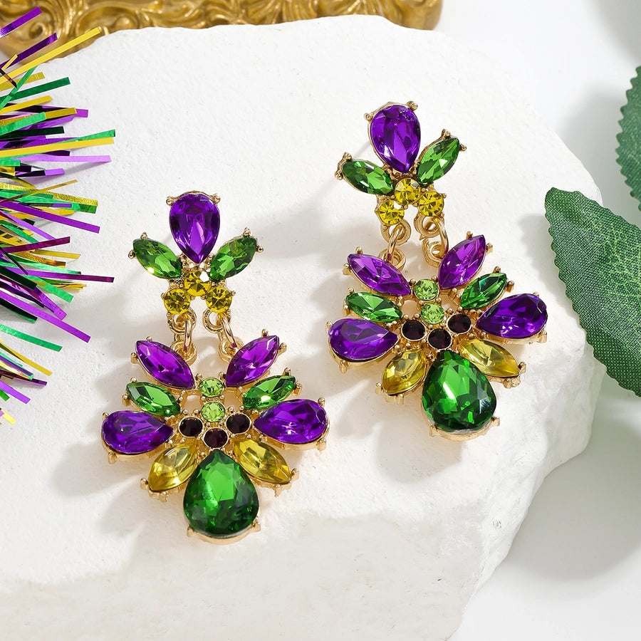 1 Pair Elegant Vintage Style Lady Geometric Alloy Drop Earrings Ear Studs