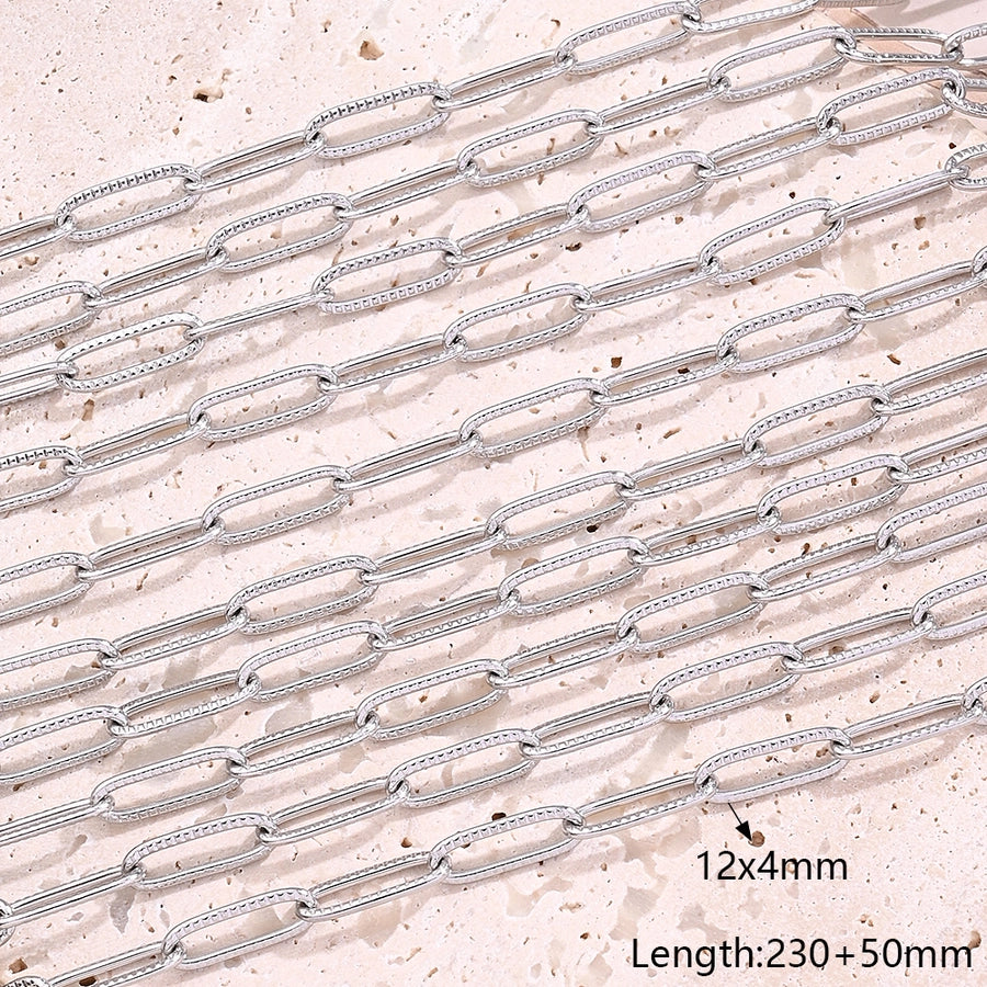 10 Strands/Package 304 Stainless Steel cable chain Polished Length: 170 50mm Length: 190 50mm Length:230+50mm Jewelry Accessories