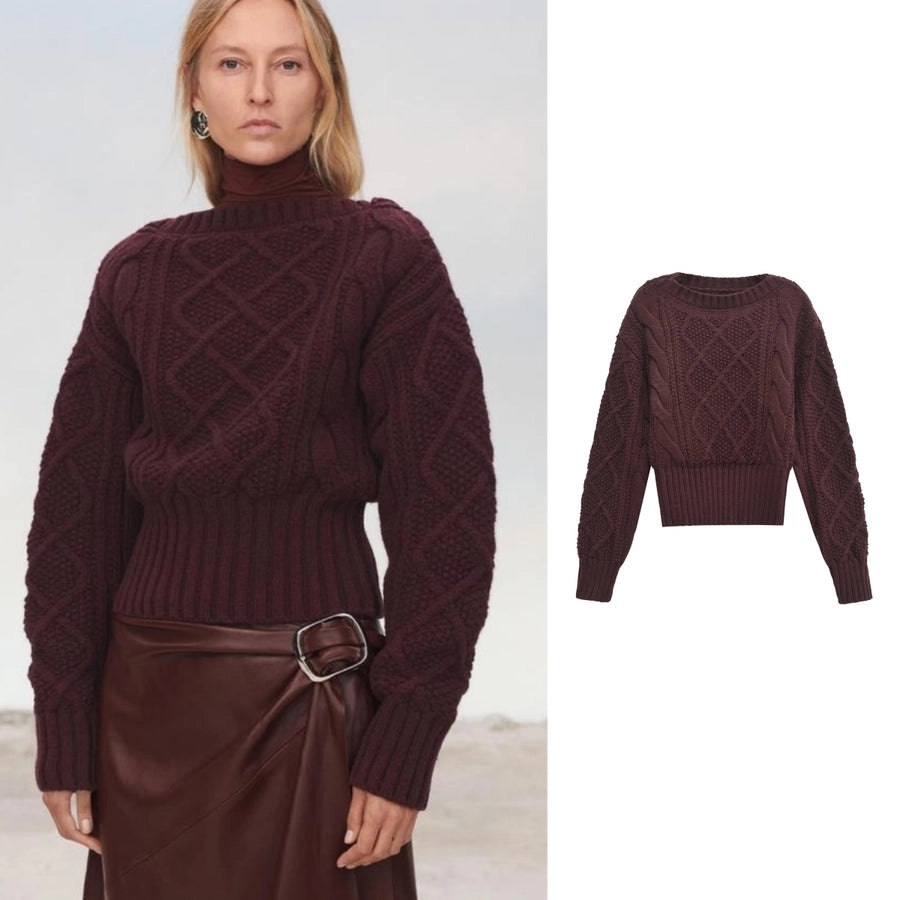 Women's Sweater Long Sleeve Sweaters & Cardigans Simple Style Solid Color
