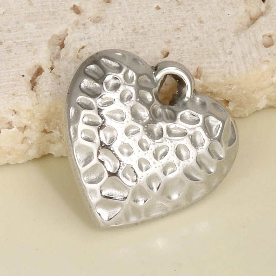 1 Piece 304 Stainless Steel 18K Gold Plated Heart Shape Pendant