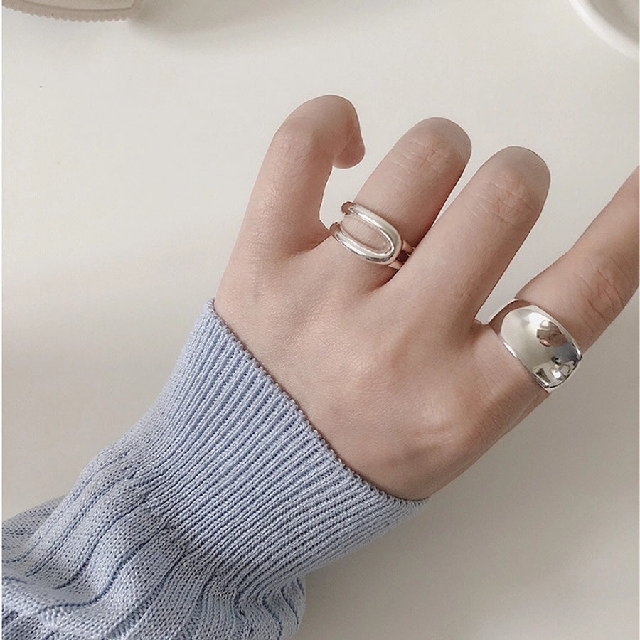 925 Sterling Silver Geometric Rings