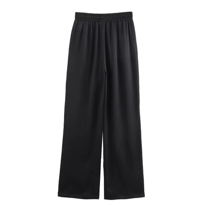 Daily Women's British Style Solid Color Polyester Pants Sets Pants Sets